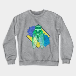 Colorful Cicada Crewneck Sweatshirt